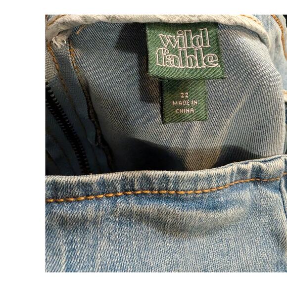 Wild Fable Denim Blue Jean Skirt Women's Plus Size 22 22 New Tags Stretchy - Picture 4 of 4